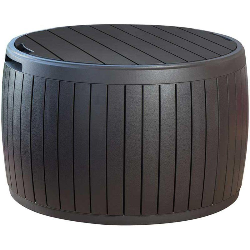Keter circa rattan cushion box 67x67x43.5cm 140l brown, , medium image number null