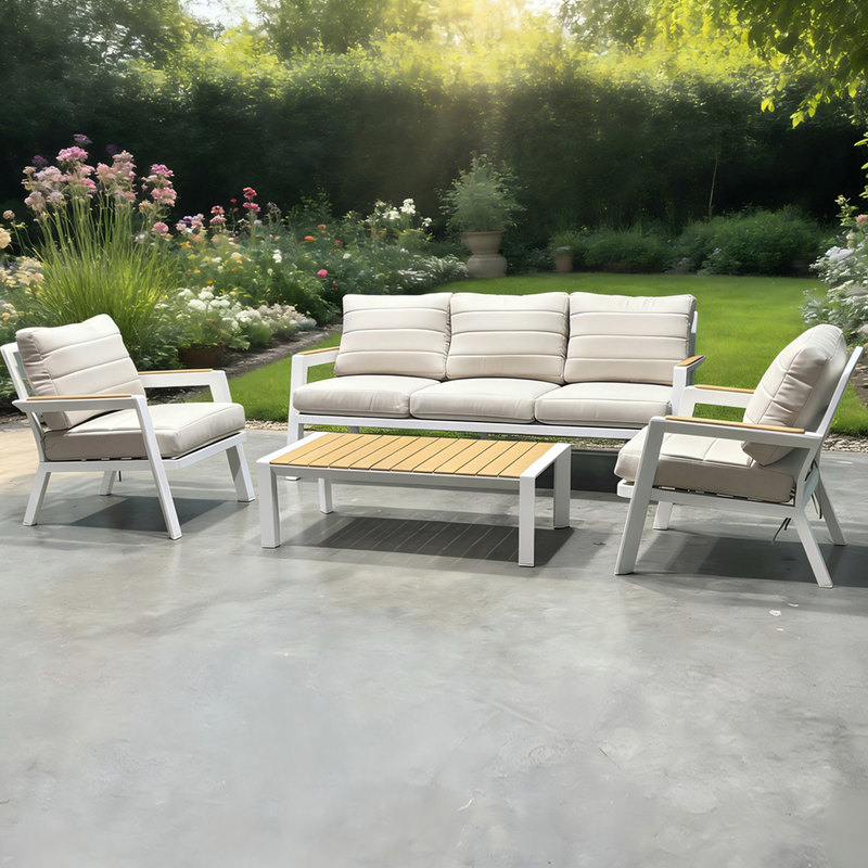 L.h garden aluminum garden furniture set 4 pieces beige, , medium-null