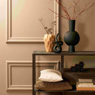 Vase kavandu matt black - medium, , medium