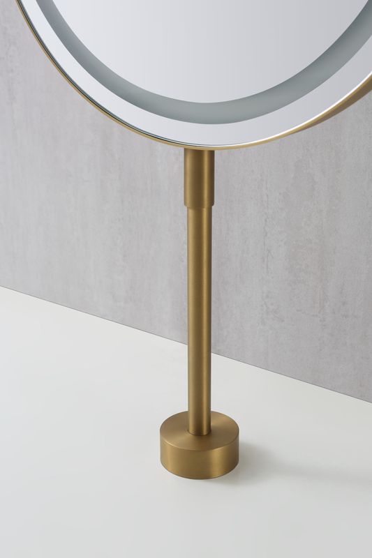 Product image: Led mirror with gold metal frame 50x150cm, , medium-null