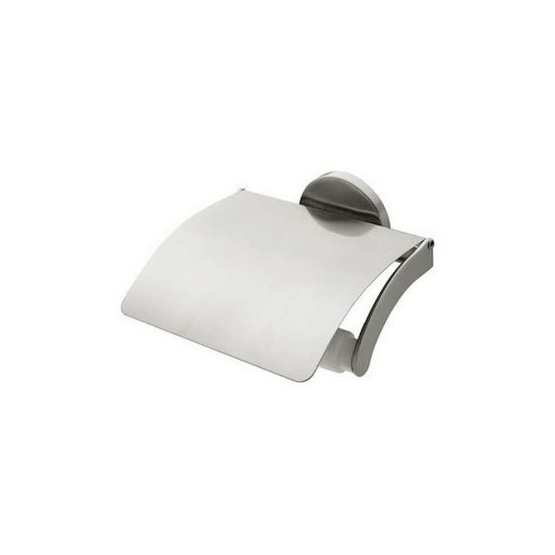 Toilet roll holder with virginia cover brushed nickel image number null