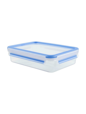 Tefal clip & close food container plastic blue suitable for microwave oven 1200ml k30214, , medium