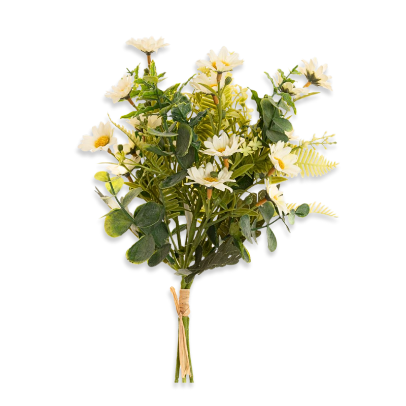 Artificial white daisy bouquet 36cm, , medium image number null