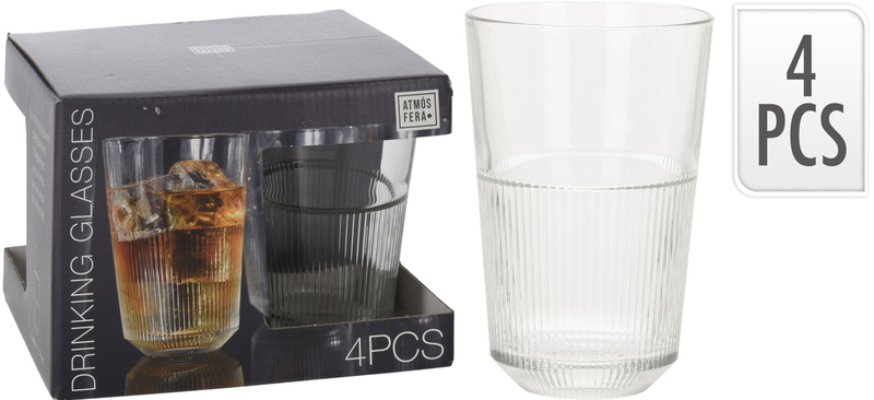 Product image: Drinking glass 360ml set 4pcs, , medium-null
