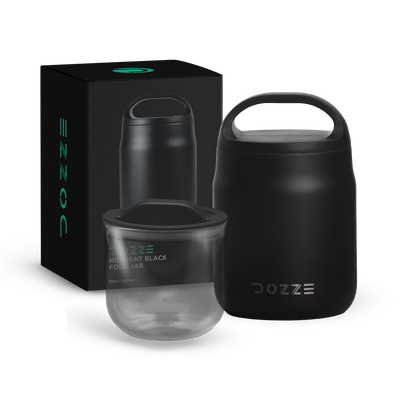 Midnight black dozze food jar, Midnight Black, medium