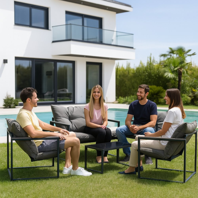 Product image: Bormann elite bali σετ έπιπλο κήπου με 2 πολυθρόνες, καναπέ και τραπεζάκι, , medium-null