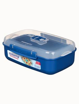 Sistema microwave 1.25l rectangle box colour 21114, Minty Teal,misty Purple,ocean Blue, medium