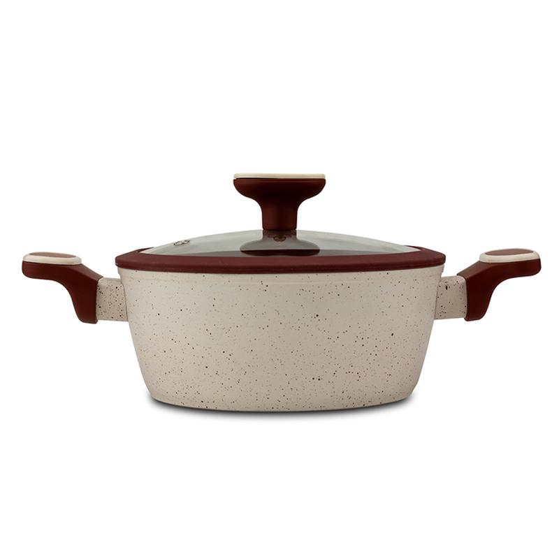 Nava terrestrial nonstick ceramic casserole with lid 20cm image number null