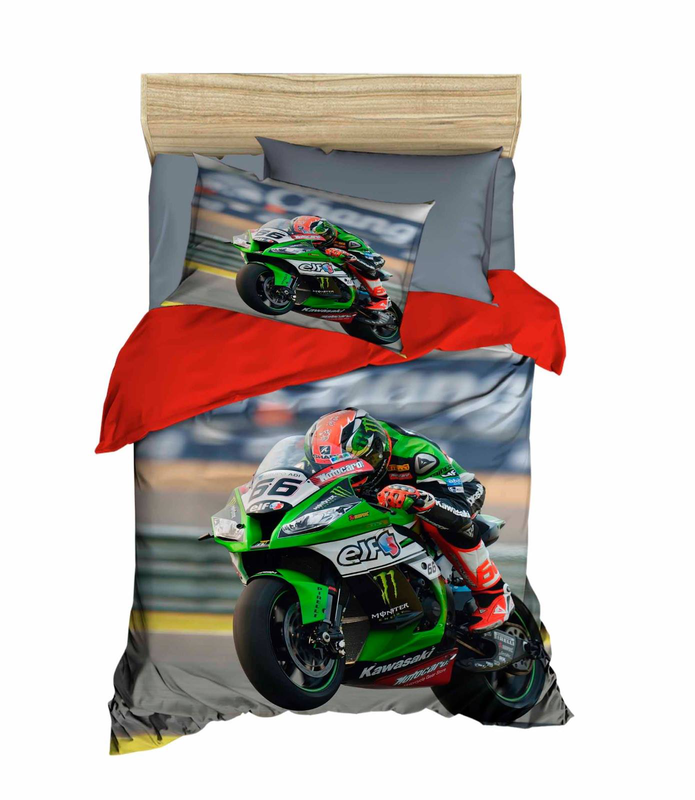 Children motorcycle single duvet cover set duvet cover bed sheet | pillow case 2, , medium-null