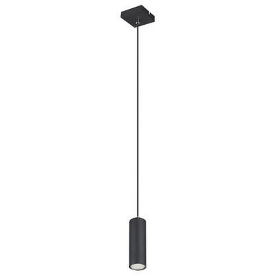 Globo 'robby' 1xgu10 (max.35w) φωτιστικο κρεμαστο μεταλλικο μαυρο ø60xh1200mm