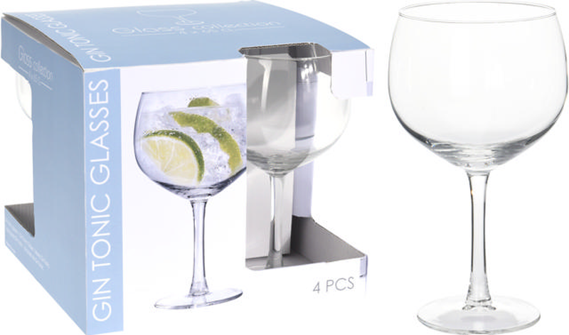 Gin tonic glass 650ml set 4pcs, , medium-null
