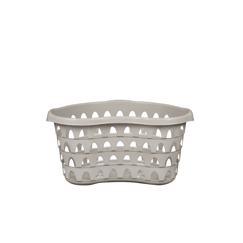 Clothing basket plastic hole gray 59x35x30cm, , medium image number null