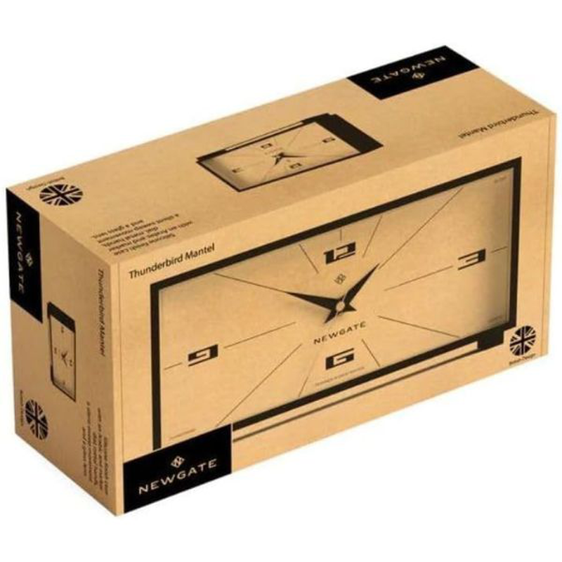 Newgate thunderbird mantel clock in black & cream, , medium image number null