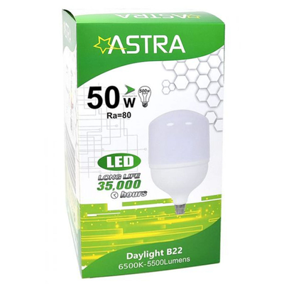 Astra led lamp b22/50w = 400w 6500k 4500 lumen, , medium