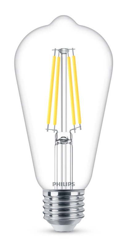 Philips master vle led bulb 5.9-60w e27 927 st64clg warm white 2700k, , medium image number null