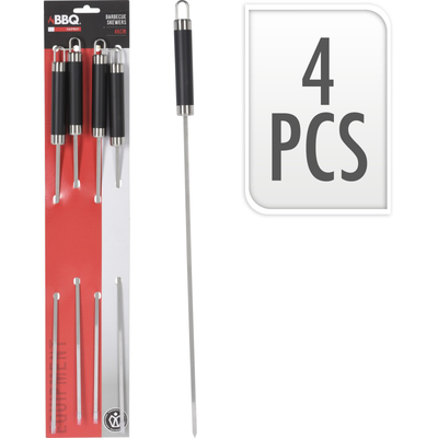 Bbq skewer set of 4pcs 46cm, , medium