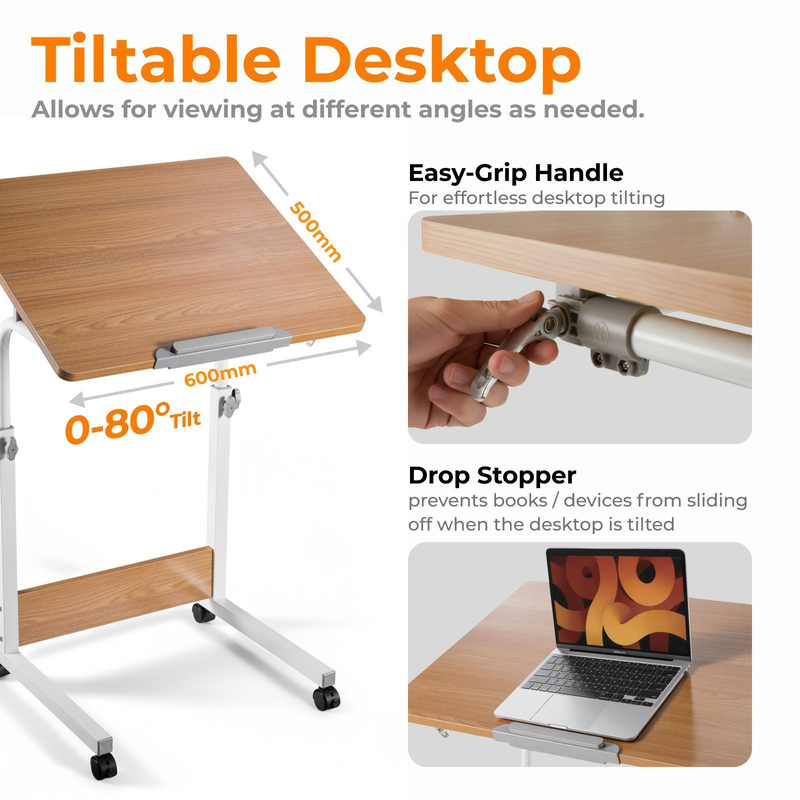 Lumivida computer tray desk mobile height adjustable 50x60cm fws10-3, , medium-null