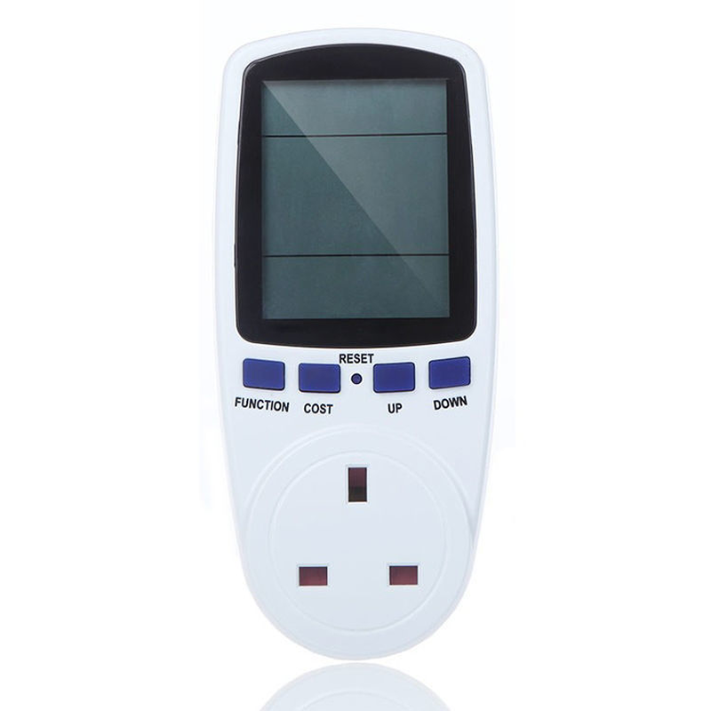 Single socket power meter -ac 230-250v 50hz max 13a lcd display energy meter watt volt voltage power analyzer automatic electricity monitor analyzer power, , medium-null