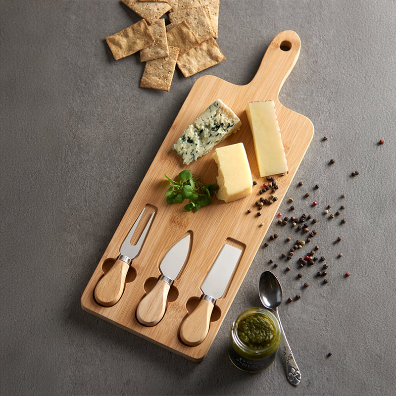 Day bamboo cheese board & knifes 45x15x2cm image number null