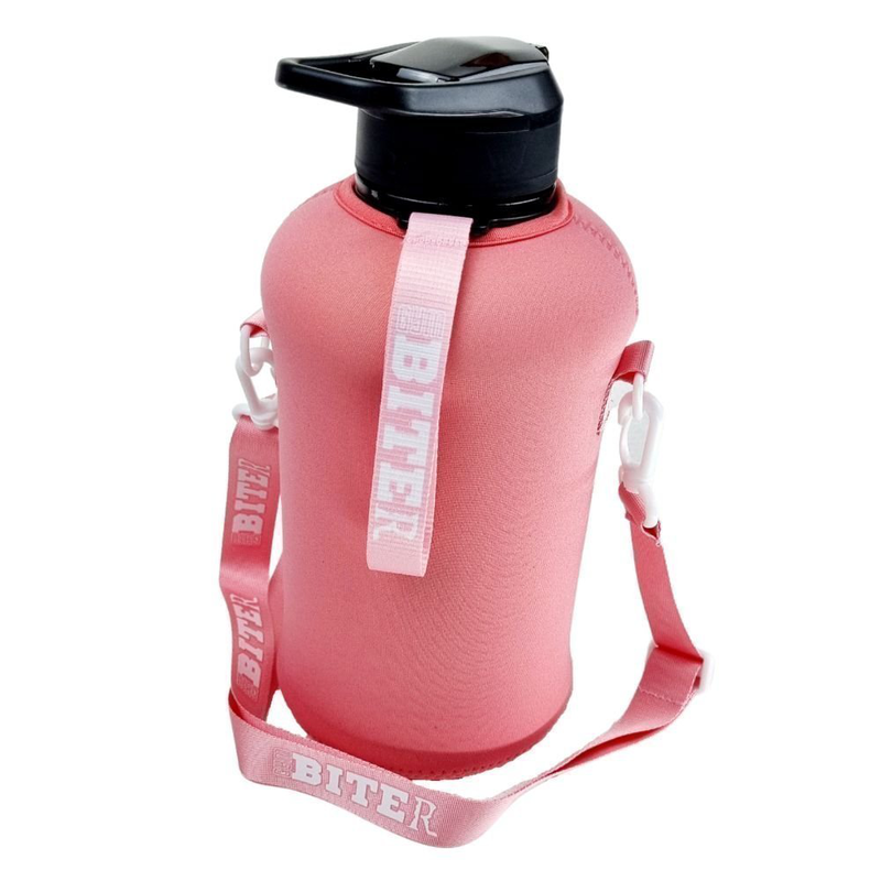 Gymbiter pink beauty μπουκάλι νερού χωρητικότητας 2,2 λίτρων, με μονωτικό φορμάκι για ενισχυμένη αντοχή και ενσωματωμένη λαβή μεταφοράς, , medium-null