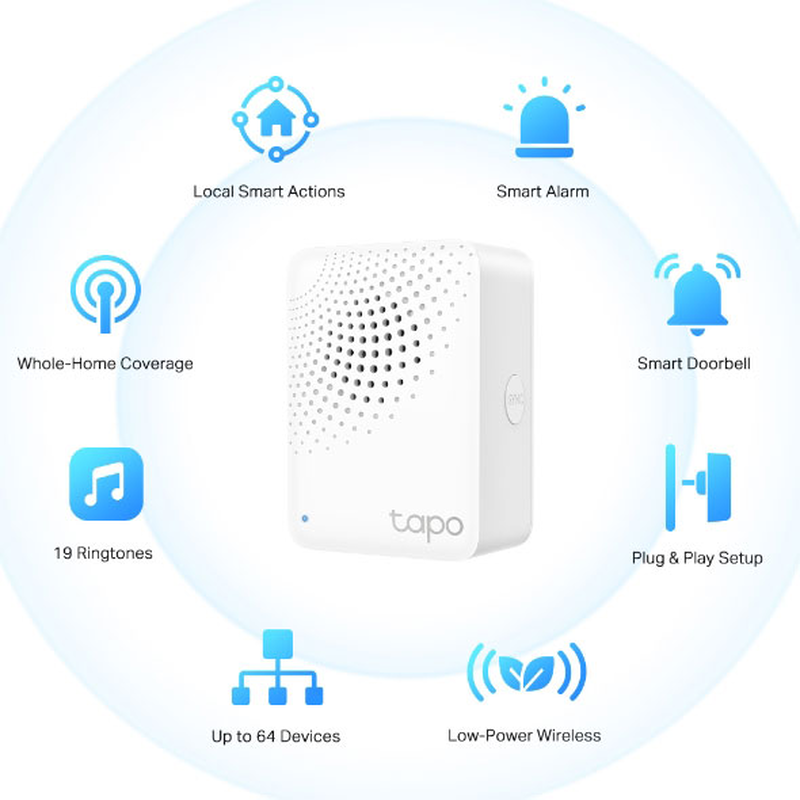 Tp-link tapo h100 εξυπνο hub με κουδουνισμα, , medium image number null
