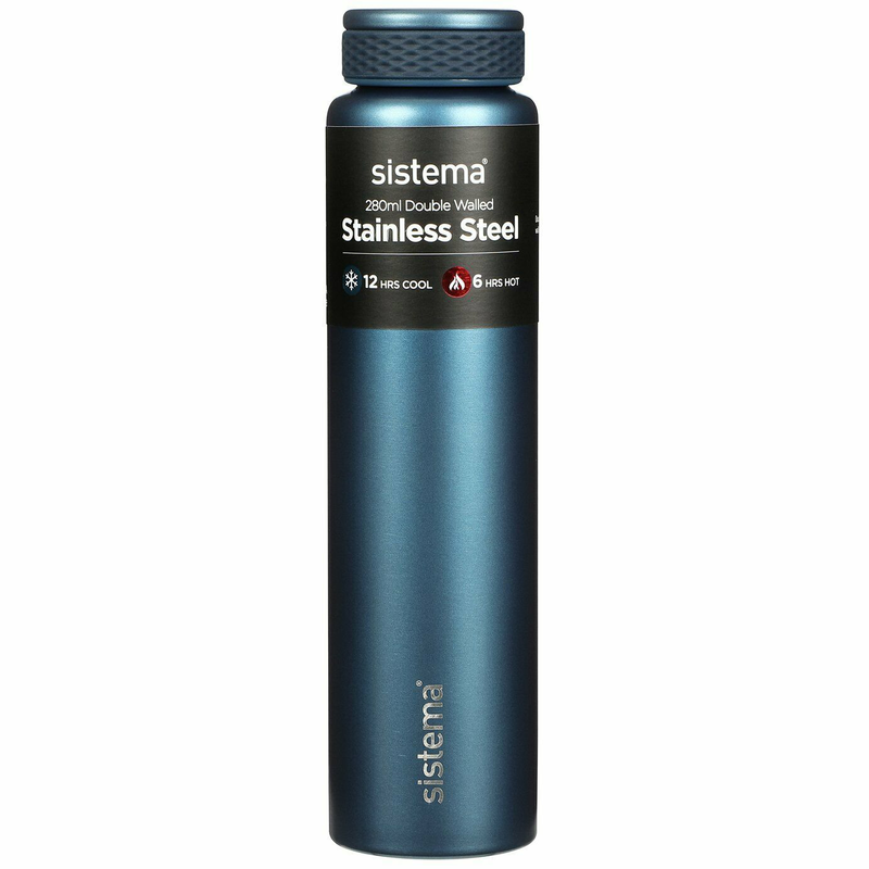 Sistema hydration bottle stainless steel 280ml 6 assorted colors, , medium image number null
