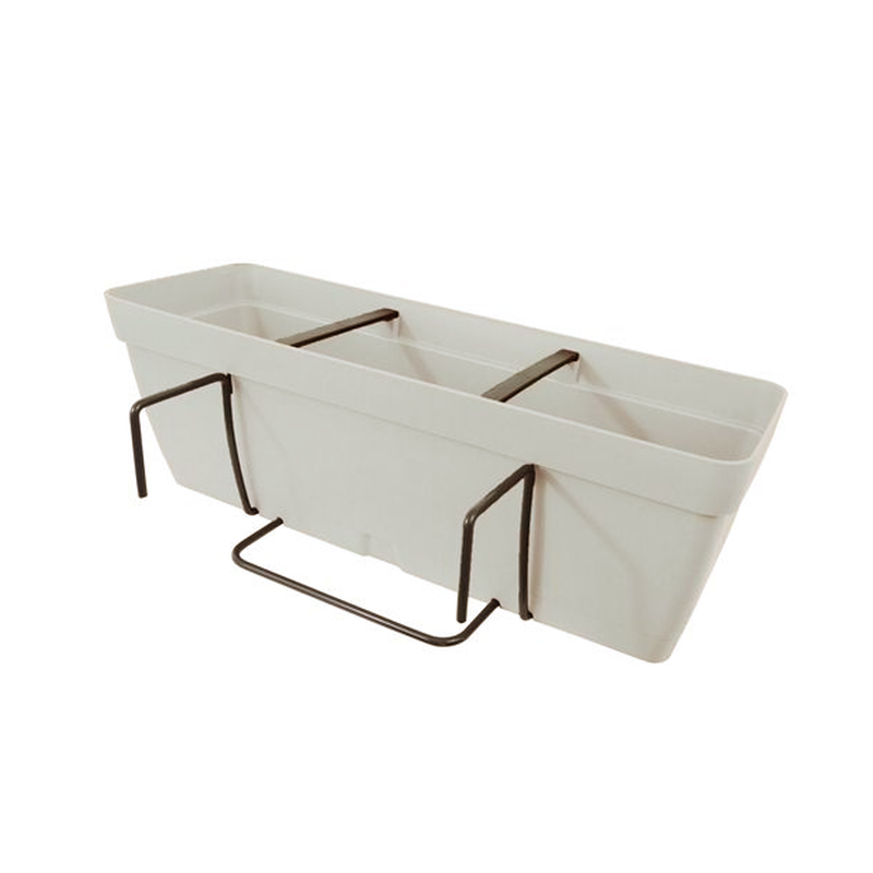 Artplast garden pot with metallic stand 50x17x16cm plastic brown-null