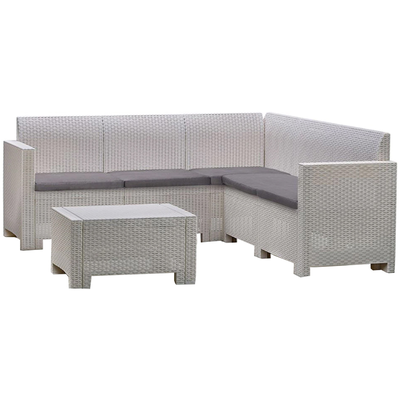 Bica garden lounge corner sofa nebraska white, White, medium
