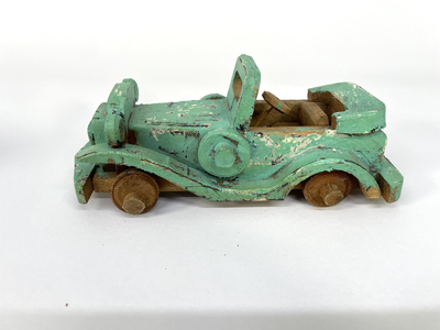 Wooden handmade car green, , medium