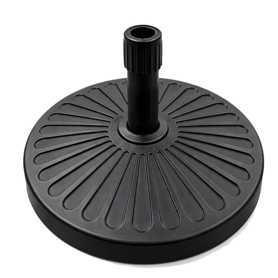 L.h garden round cement umbrella base black 47.5cm 18kg, , medium
