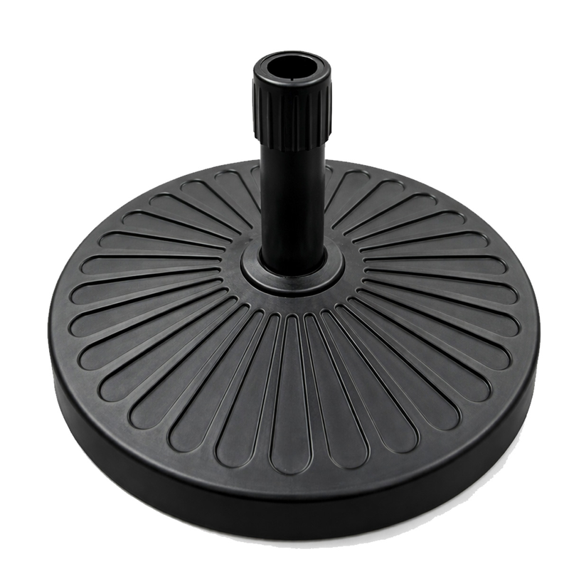 L.h garden round cement umbrella base black 47.5cm 18kg, , medium-null