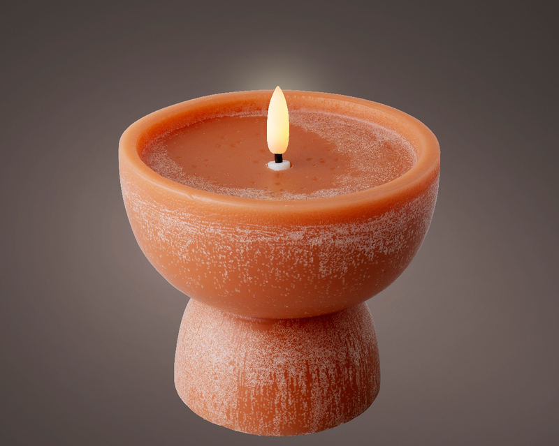 Led candle terracotta warm/white, , medium-null