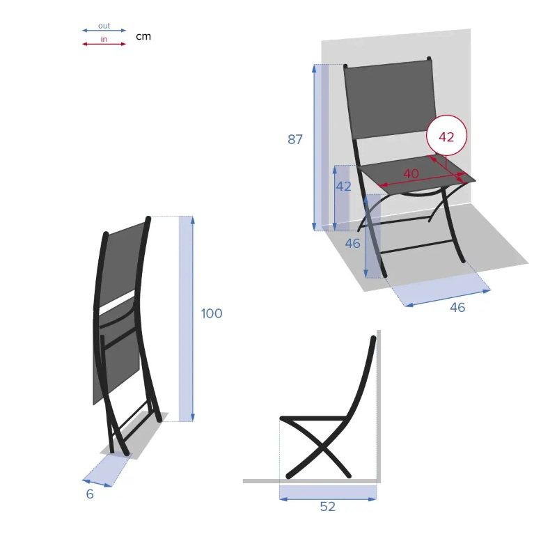 Hesperide modula foldable chair dula - nut/tonka, , medium-null