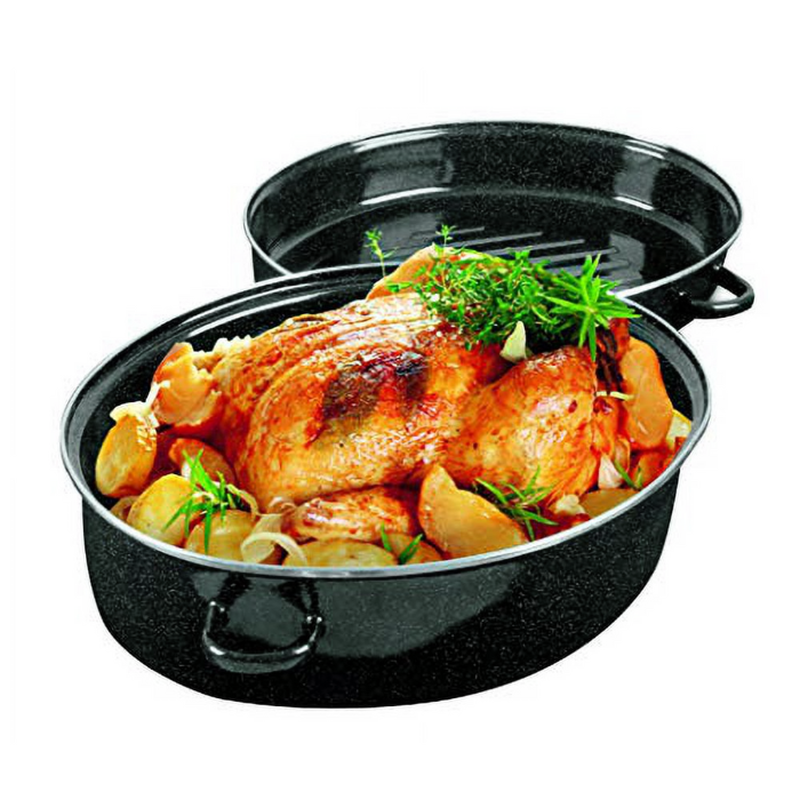 Max home enamel oval roaster 11l 42cm, , medium-null