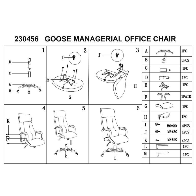 Goose managerial office chair - grey, , medium image number null