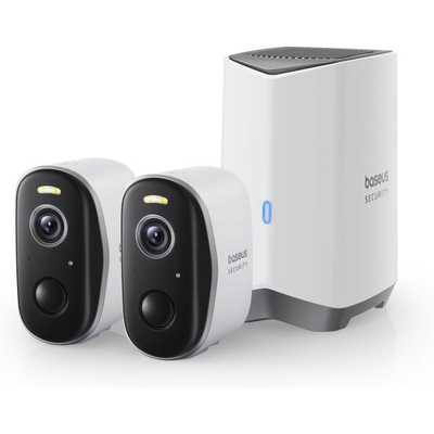 Baseus security n1 plus outdoor camera 2k 2-cam kit white, , medium