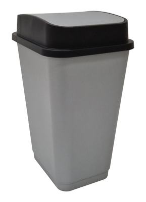Dea oslo swing bin 50l - silver/ black, , medium