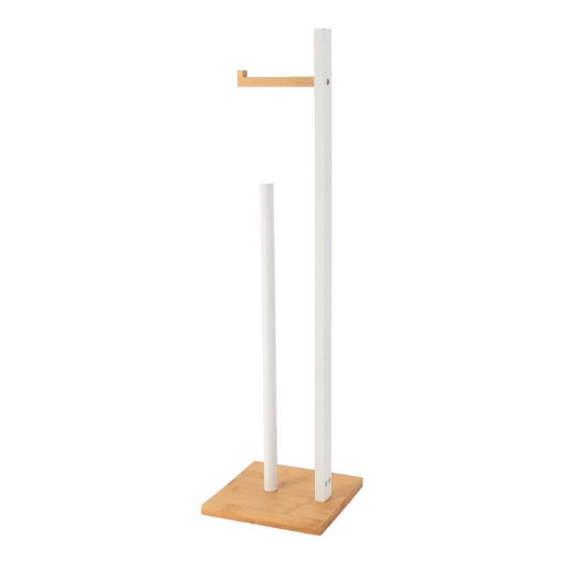 Tendance freestanding toilet paper holder bamboo- white, , medium image number null