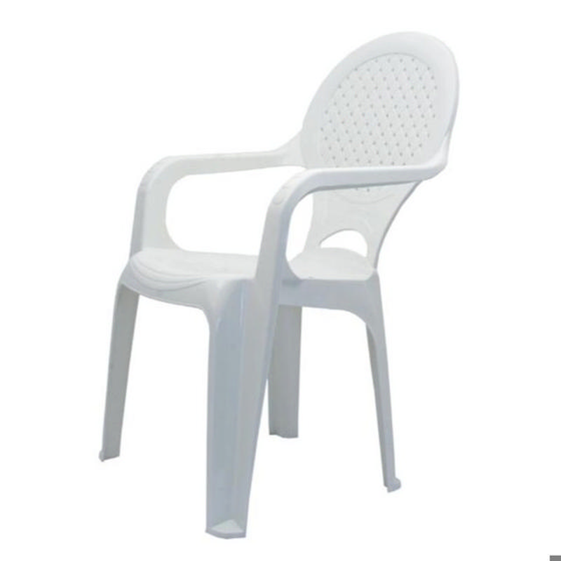 Kenzia plastic chair - white, , medium-null