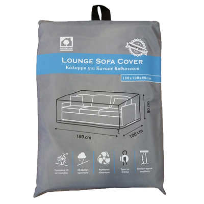Home & camp lounge sofa cover 180x100x80cm gray, Grey, medium