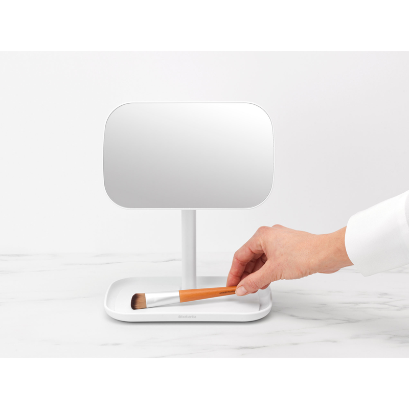Brabantia mirror with storage tray white, , medium image number null
