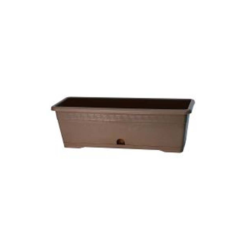 Plant pot balconetta 40cm plastic brown-null