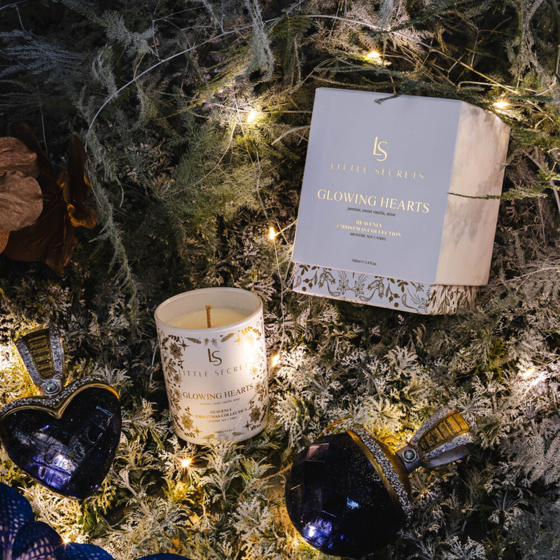 Glowing hearts aromatic soy candle heavenly collection, , medium image number null