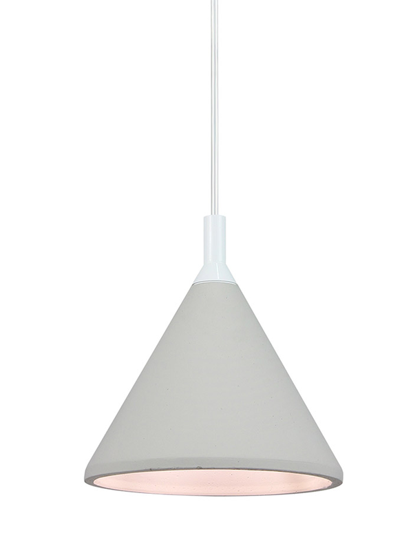 Sunlight 'concrete' 1xe14 (max. 25w) pendant light grey &oslash;180xh1215mm, , medium-null