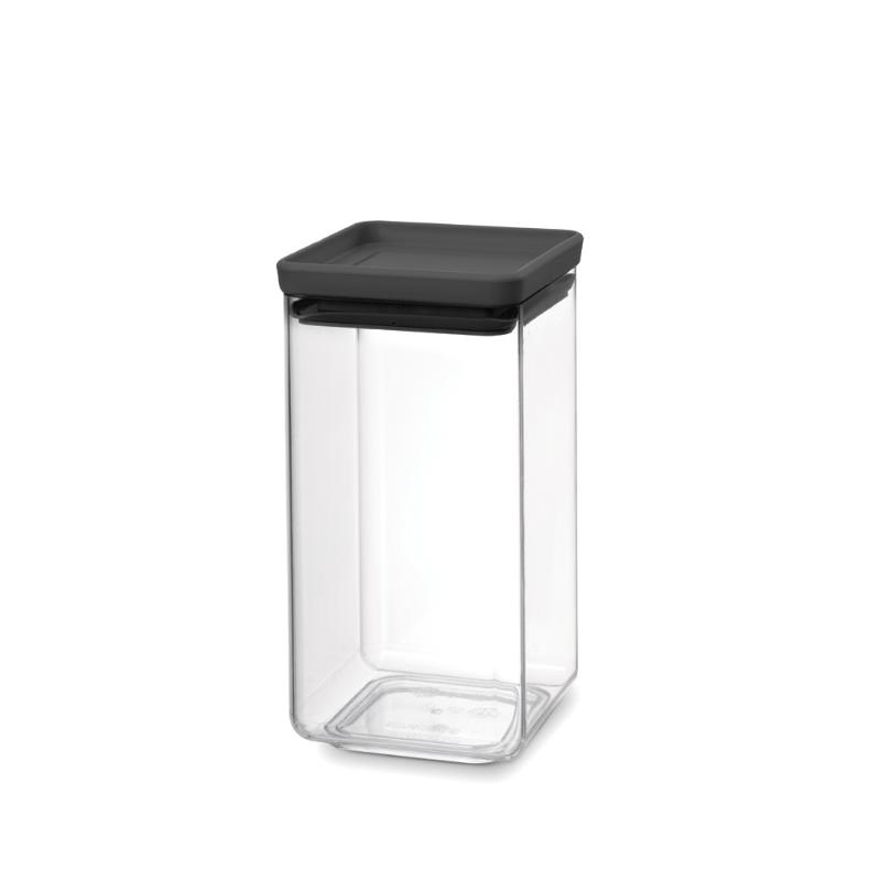 Brabantia tasty square canister 1.6l - dark grey, , medium-null
