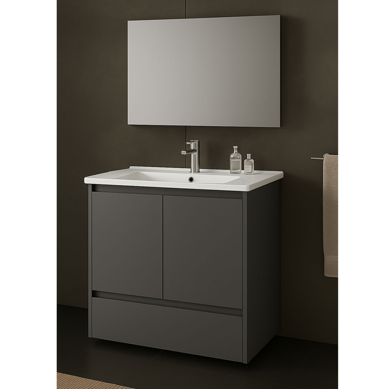 Caruso p2g1 bathroom furniture with washbasin 60cm white-null