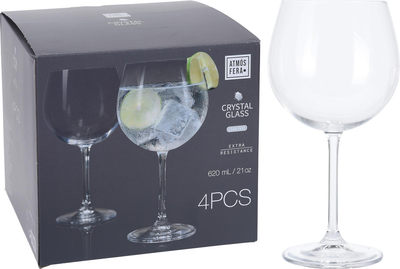 Gin tonic glass 620ml set 4pcs, , medium