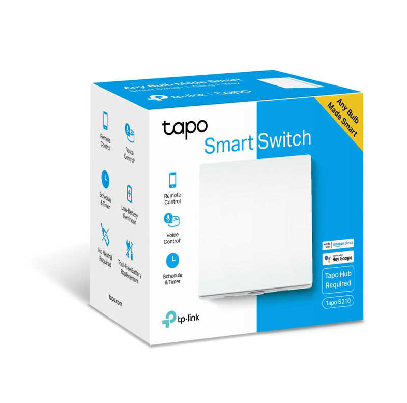 Tp-link tapo s210 smart light switch 1-gang 1-way, , medium image number null