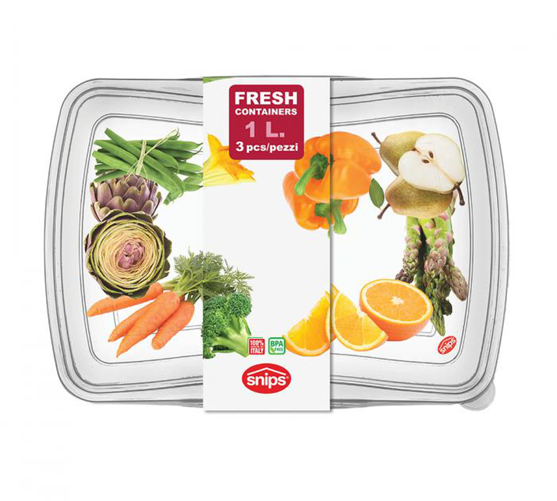 Product image: Snips fresh container rectangular 1l 3pcs, , medium-null