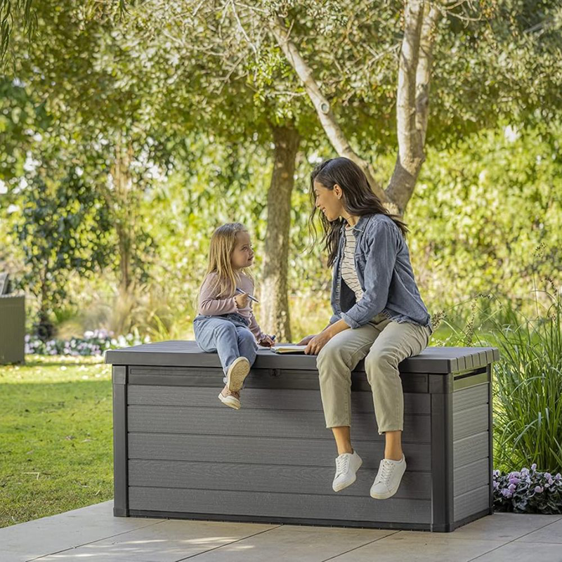 Product image: Keter cortina κουτί αποθήκευσης εξωτερικού χώρου 570l σε χρώμα γκρι ξύλου (151.7 x 72.5 x 70 εκ.), , medium-null